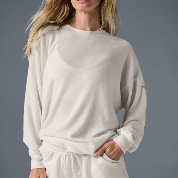 Alo Yoga Soho Pullover - Small (Oatmeal Heather) - Picture 1 of 5